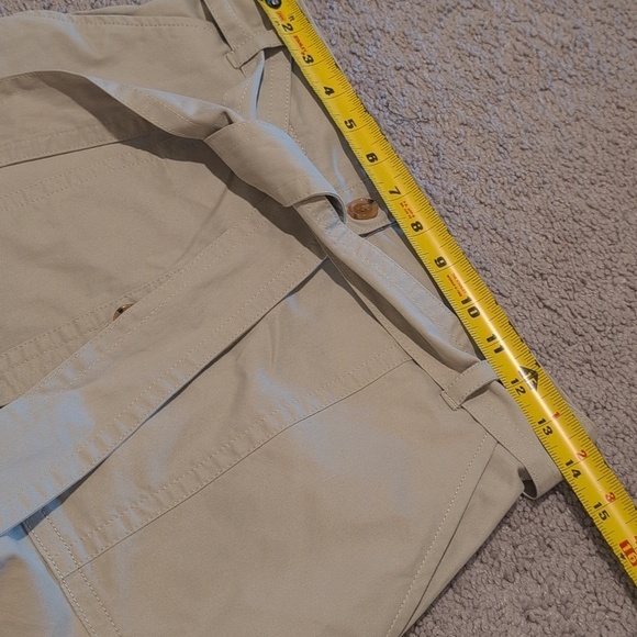 Banana Republic Khaki A-Line Button Down Belted Flounce Skirt - Picture 6 of 8